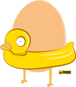 MIBE illustrations - le canard va au bain