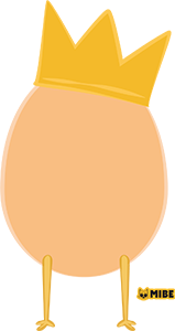 MIBE illustrations - l'oeuf couronné